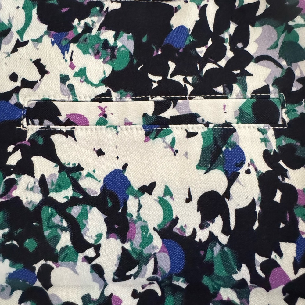 Margaret M Black and Green Patterned Women Shorts